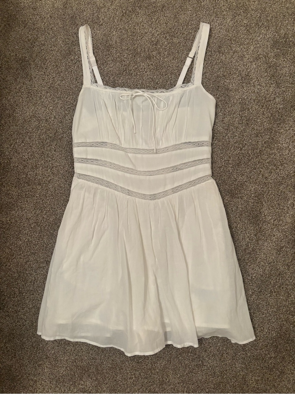 Abercrombie & Fitch White corset style dress with built in shorts